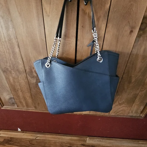 Michael Kors Black Leather Tote Bag - Picture 3 of 7